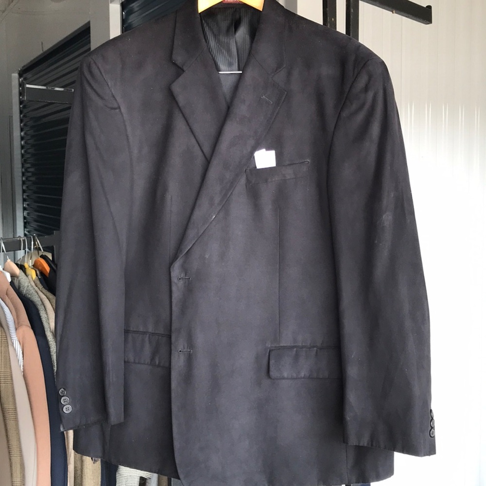 Wall Street Collection faux suede blazer Sz 50 R - Picture 8 of 8
